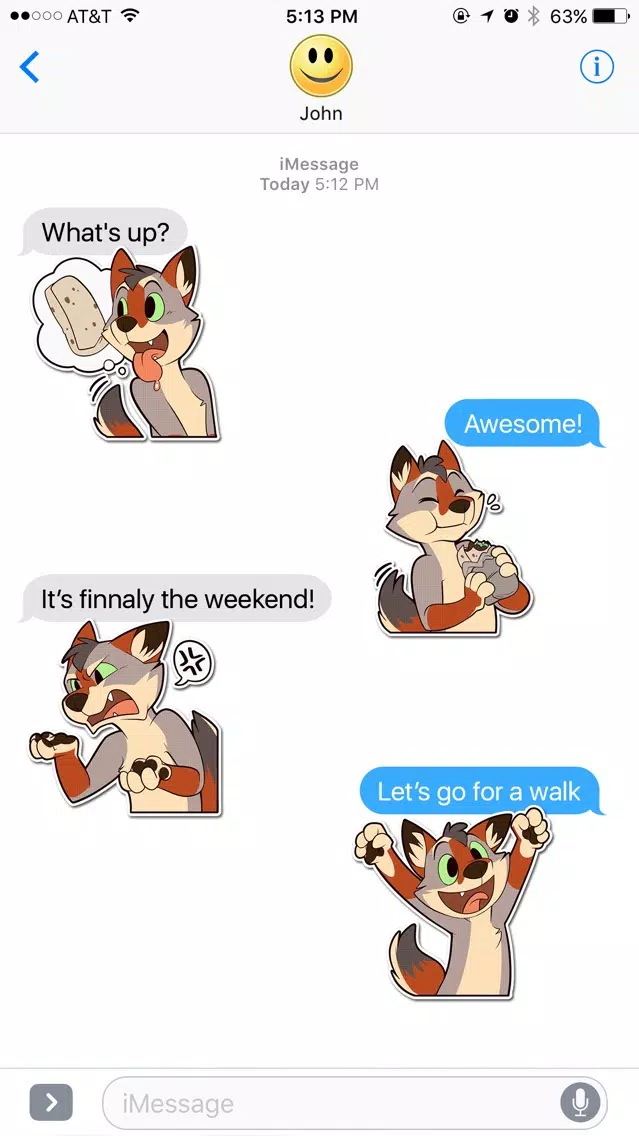 Capturas de tela do Brown Malamute Stickers