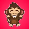 Little Funny Monkey Stickers