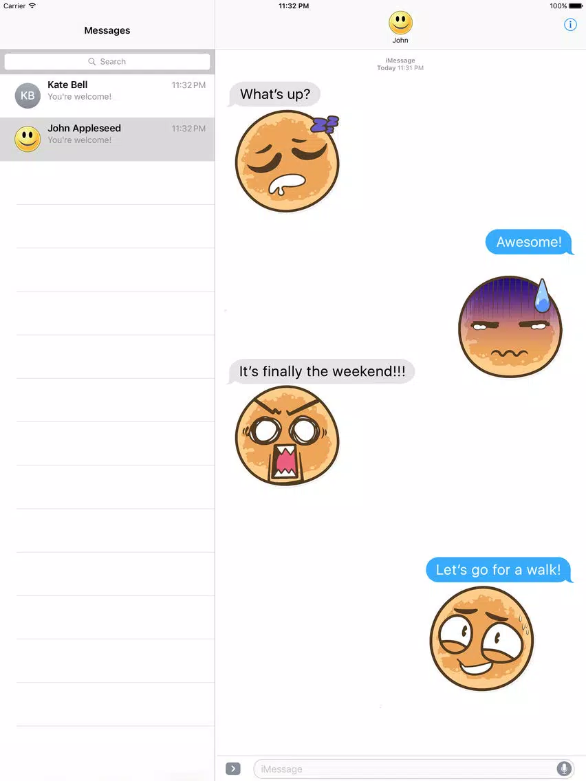 Funny Pancake Stickers iPad Screenshots