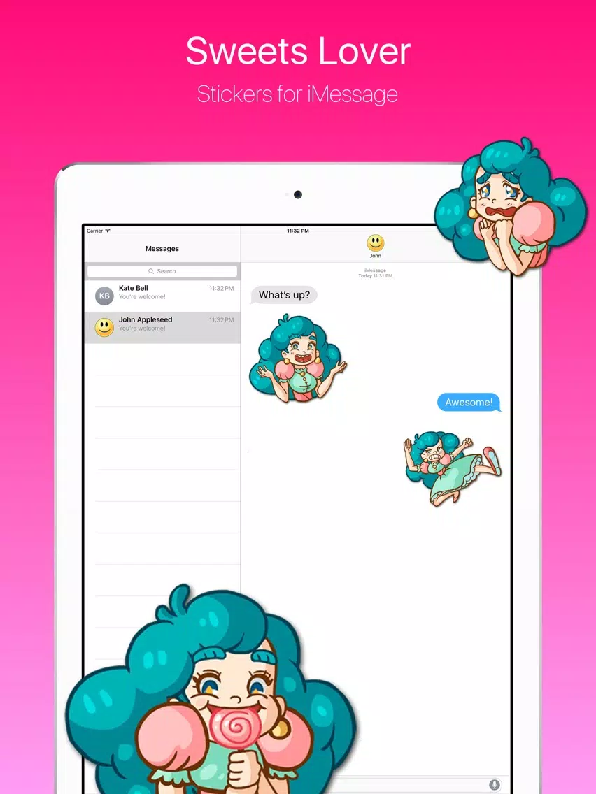 تصاویر Sweets Lover Stickers iPad