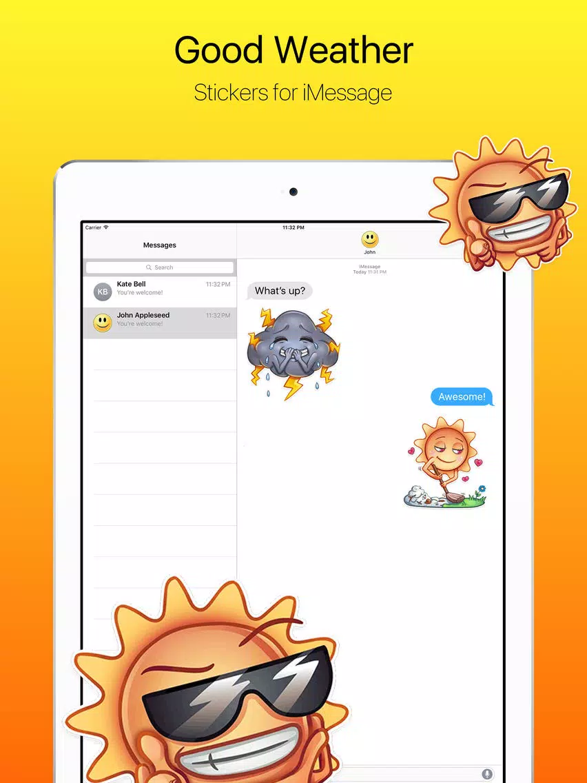 صور Good Weather Forecast Stickers iPad