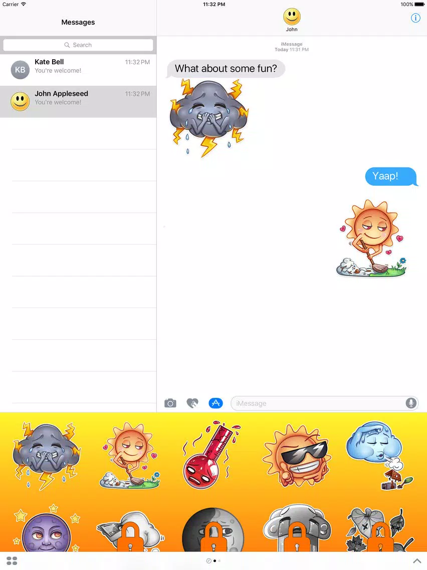 صور Good Weather Forecast Stickers iPad