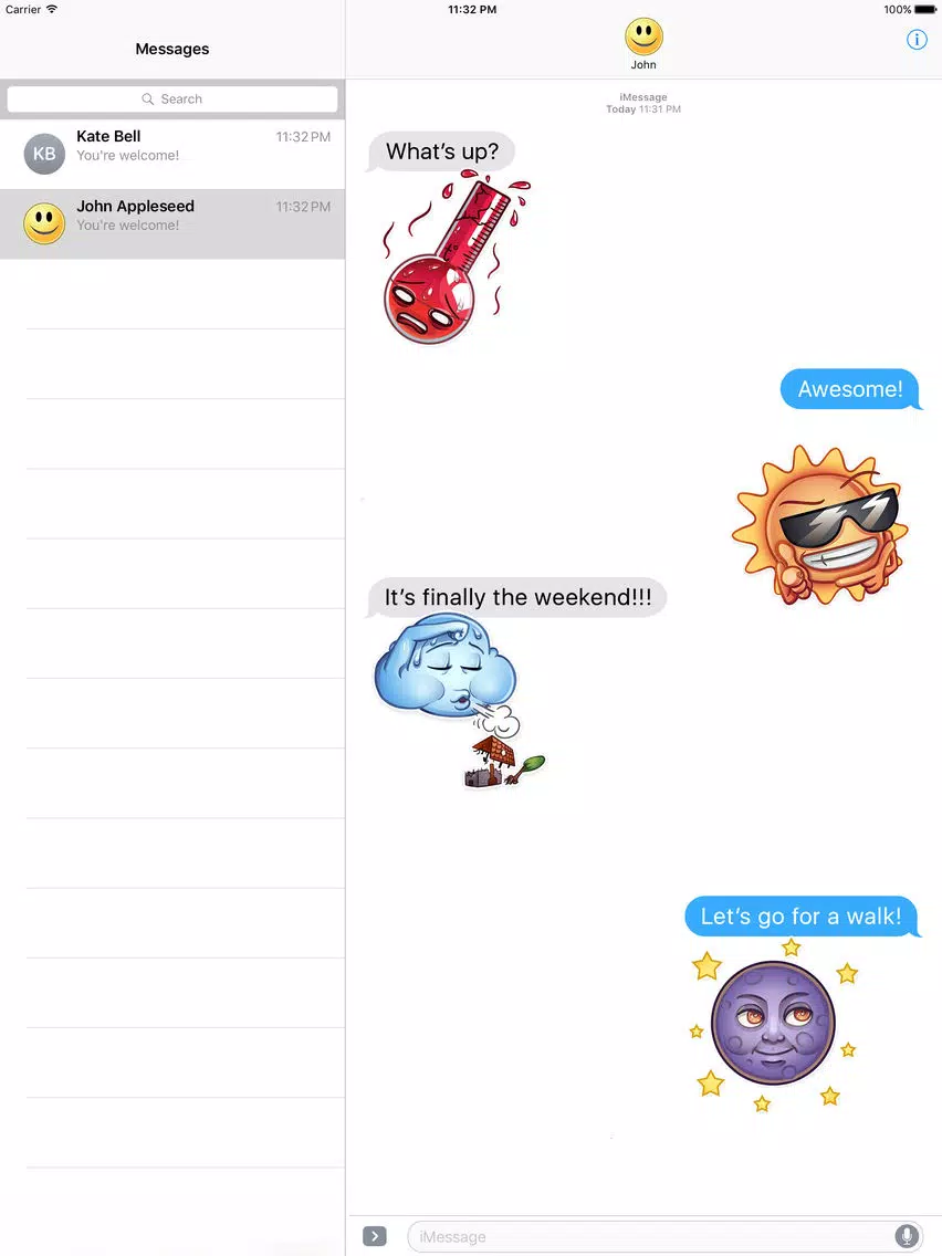 صور Good Weather Forecast Stickers iPad