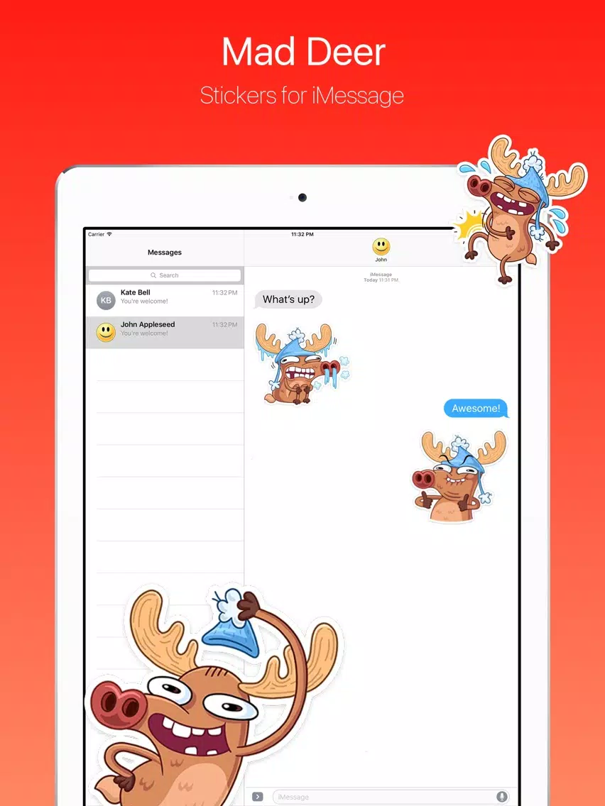 Mad Deer Stickers iPad Screenshots
