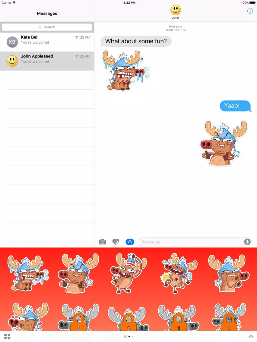 Mad Deer Stickers iPad Screenshots