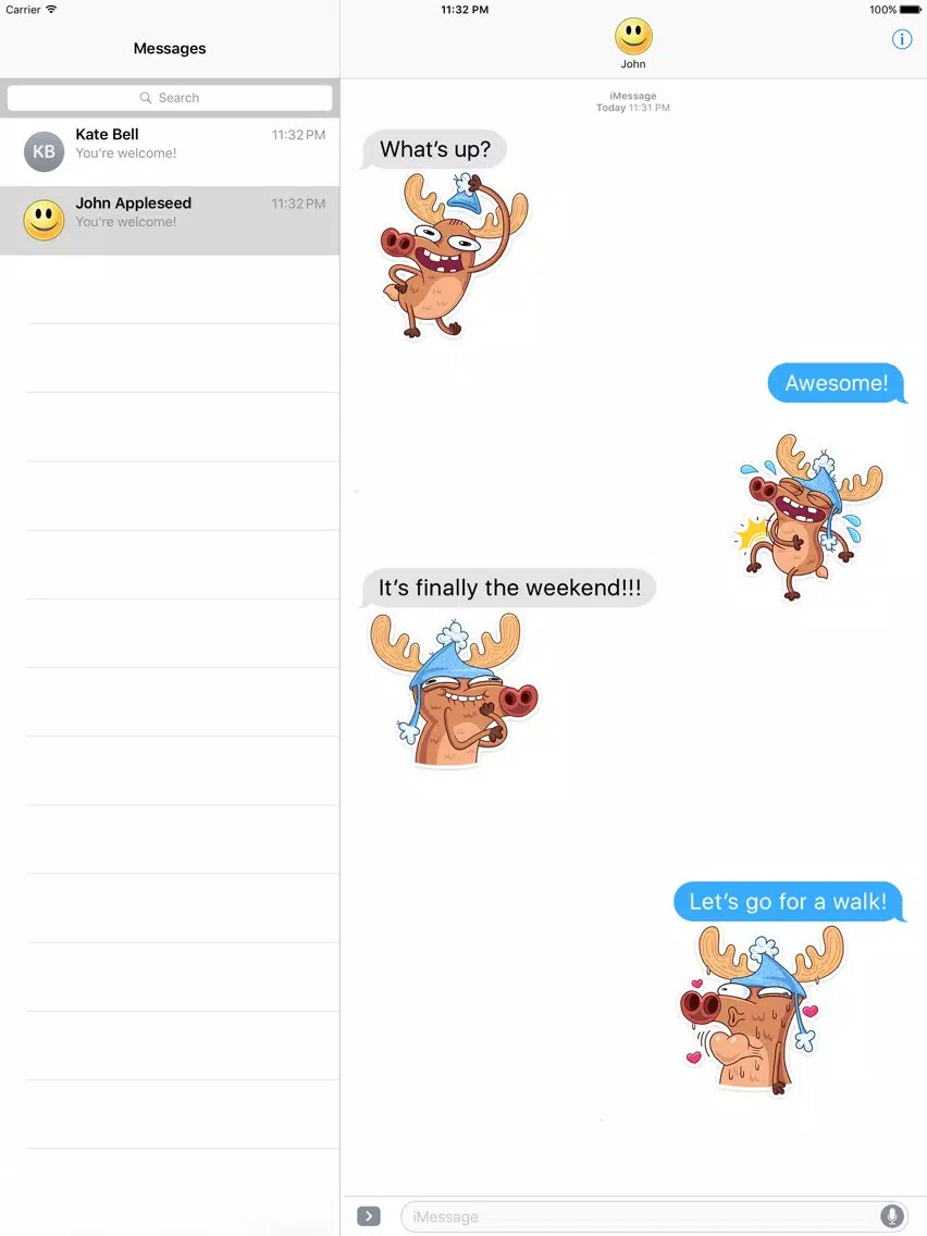 Mad Deer Stickers iPad Screenshots