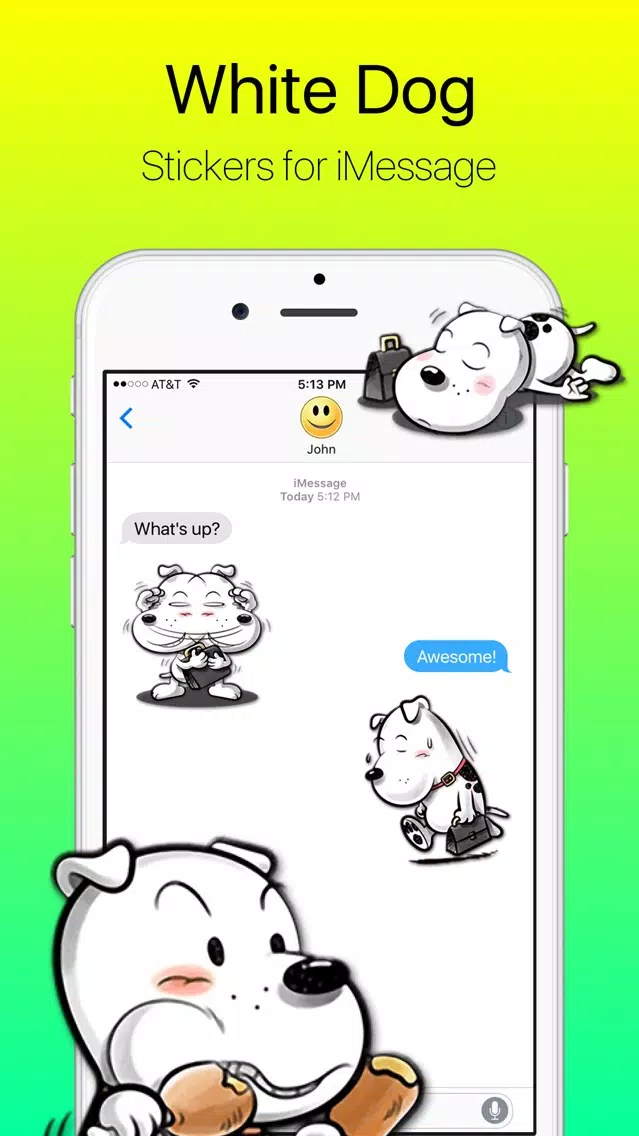 White Dog Adventures Stickers スクリーンショット