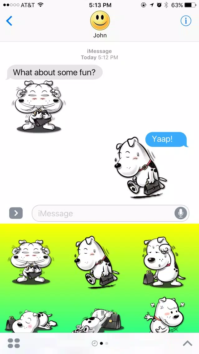 White Dog Adventures Stickers スクリーンショット