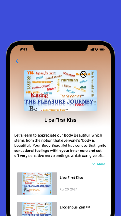 The Pleasure Journey App Screenshots