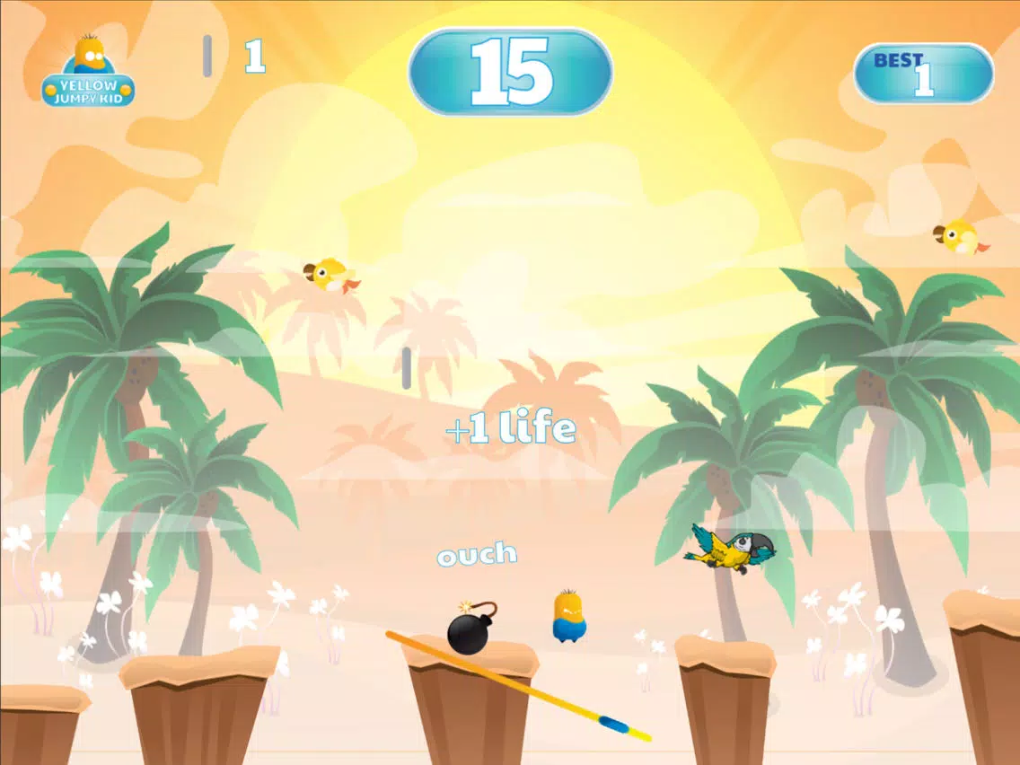 King the Yellow Jumpy Kid - Jump from Land to Land iPad Screenshots