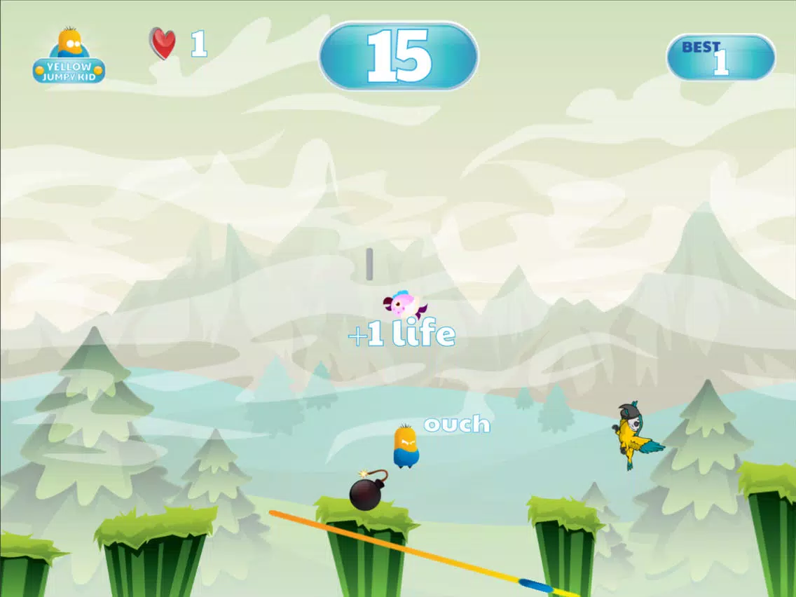 King the Yellow Jumpy Kid - Jump from Land to Land iPad Screenshots