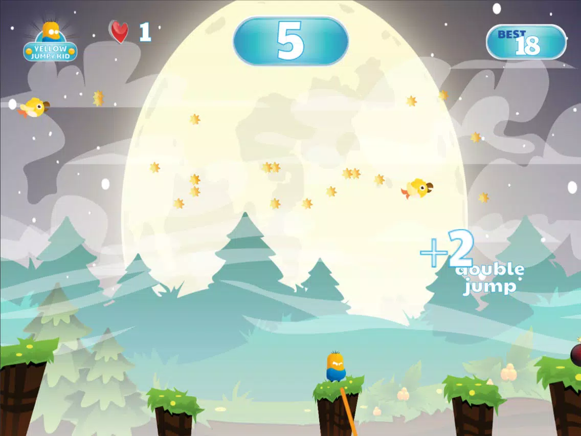 King the Yellow Jumpy Kid - Jump from Land to Land iPad Screenshots