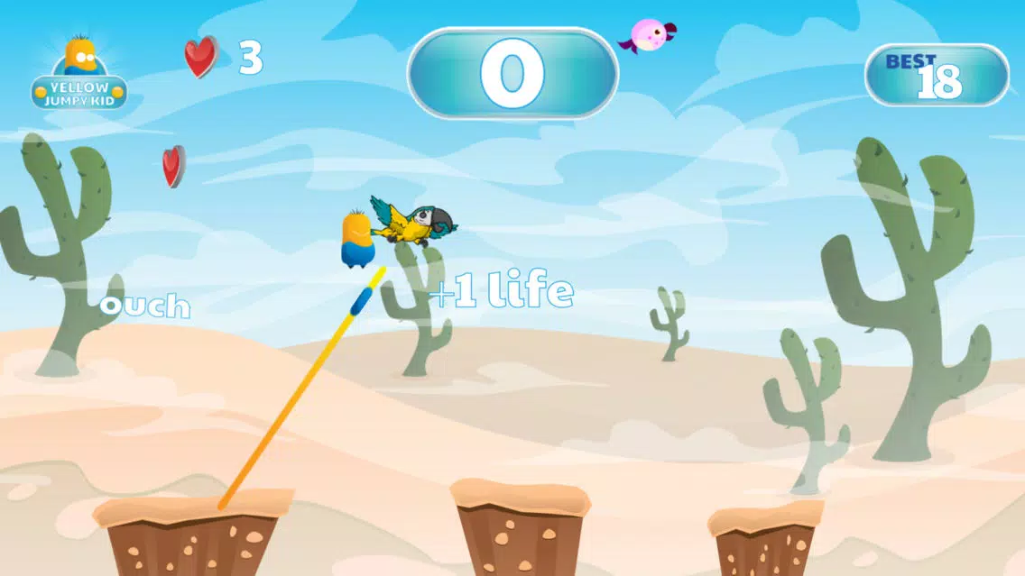 King the Yellow Jumpy Kid - Jump from Land to Land Screenshots