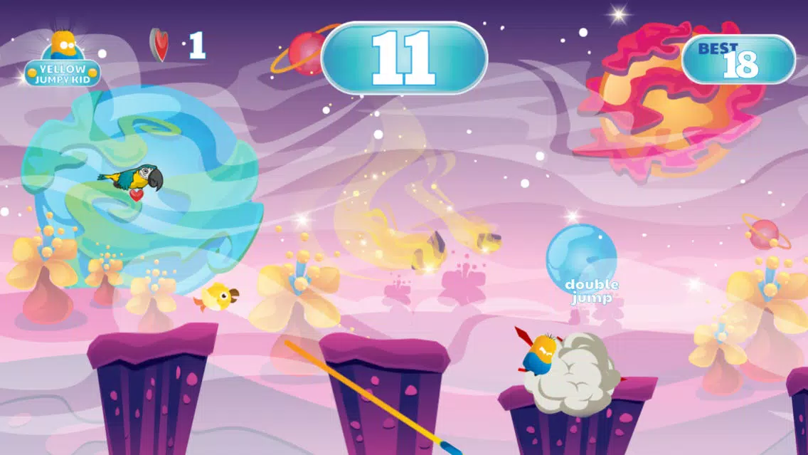 King the Yellow Jumpy Kid - Jump from Land to Land Screenshots