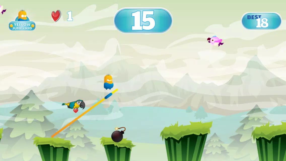 King the Yellow Jumpy Kid - Jump from Land to Land Screenshots