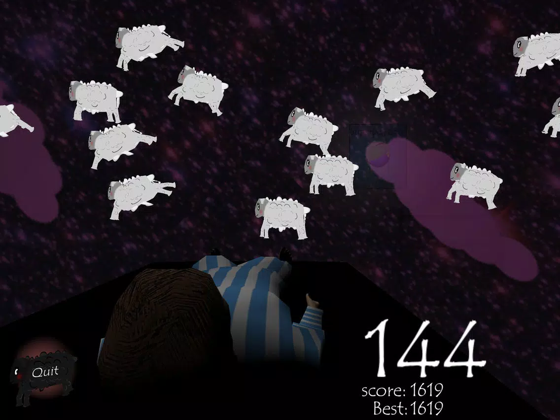 Ảnh chụp màn hình của Sheep Sleep, A Hardcore Game Hell.. Learn to count sheep to help the boy deepen his dream. iPad 