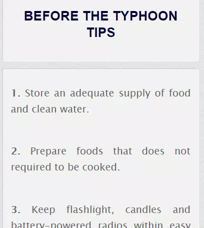 Typhoon Survival Tips Screenshots
