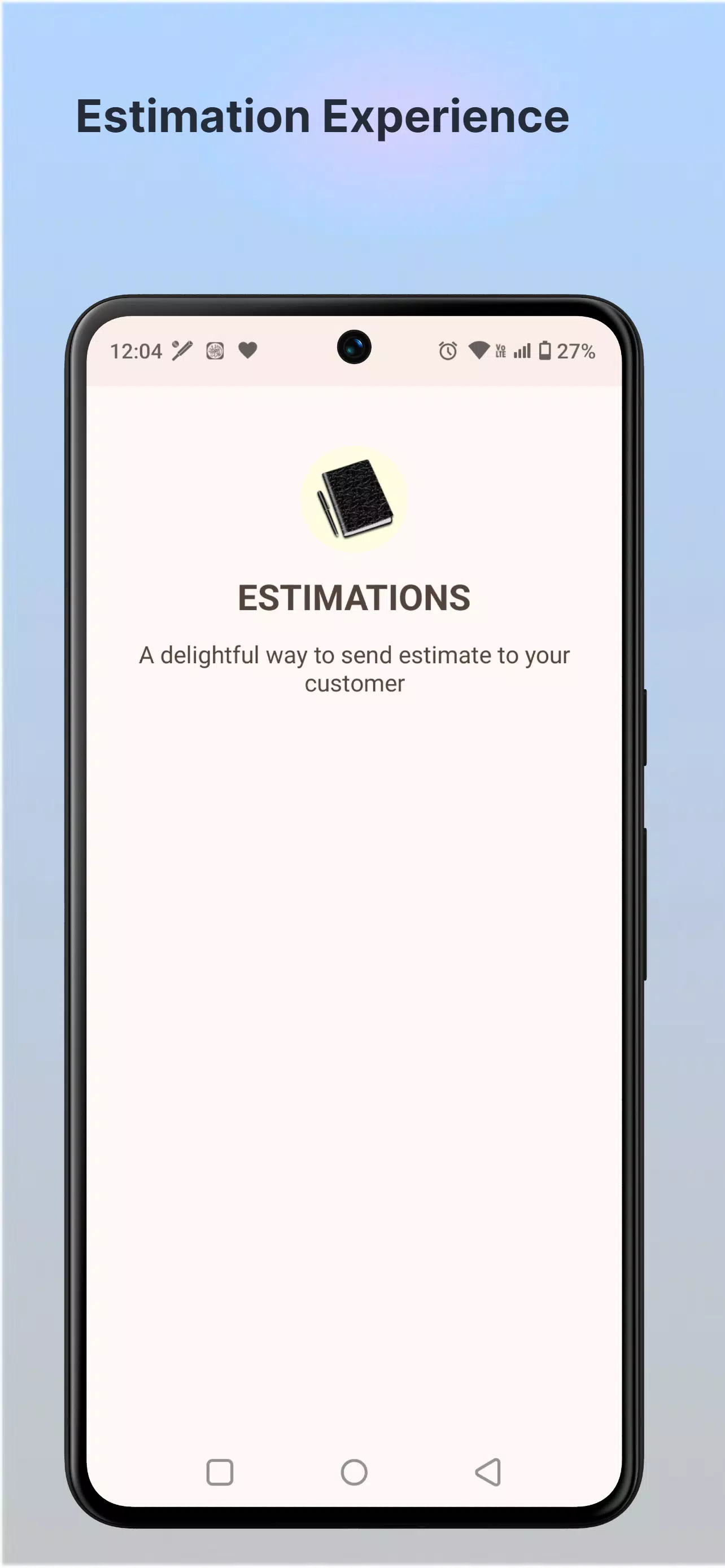 Business Estimates,Estimation Screenshots