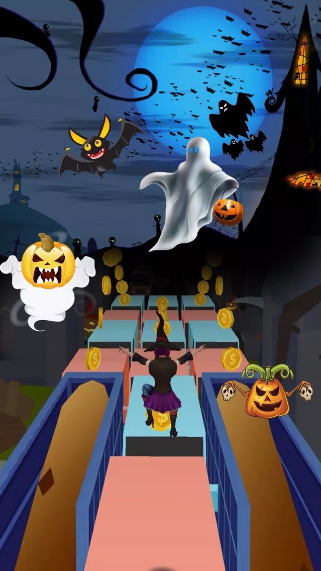 Capturas de tela do Halloween Subway Train Surfers