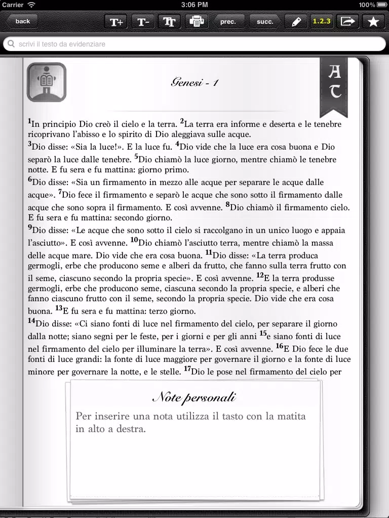 Sacra Bibbia LITE iPad Screenshots