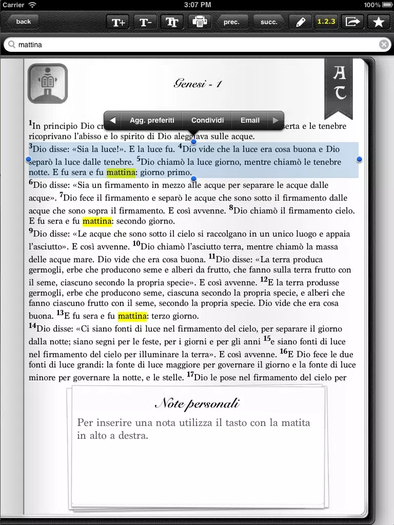 Sacra Bibbia LITE iPad Screenshots