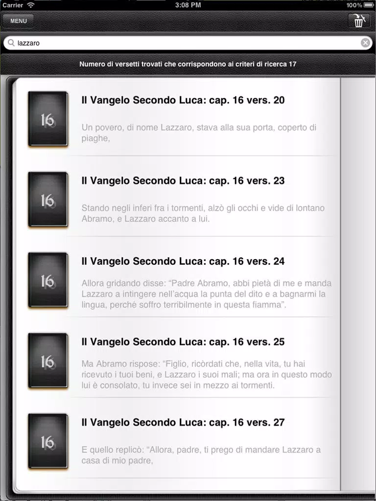 Sacra Bibbia LITE iPad Screenshots