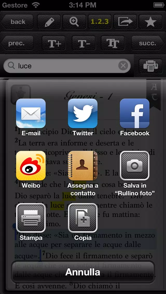 Sacra Bibbia LITE Screenshots