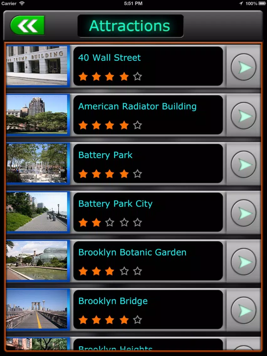 New York Offline Travel Guide iPad Screenshots
