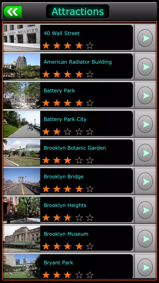 New York Offline Travel Guide Screenshots