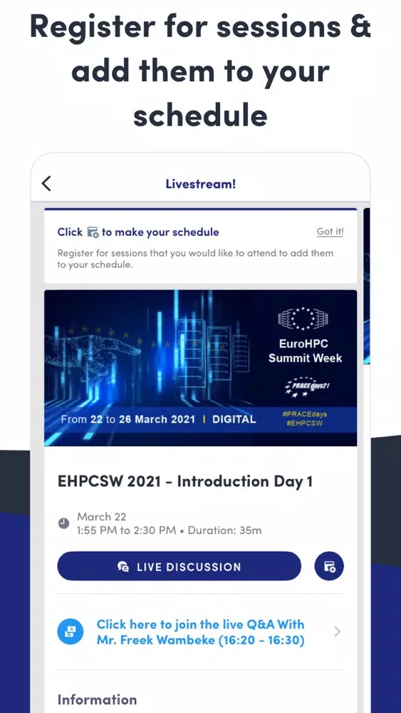 EuroHPC Summit Week 2021 Screenshots
