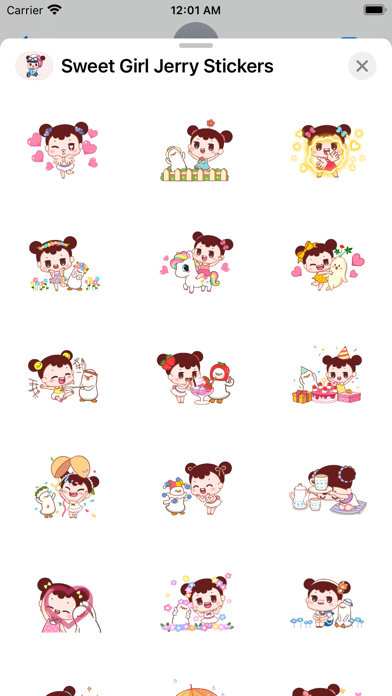 Sweet Girl Jerry Stickers Pack Screenshots