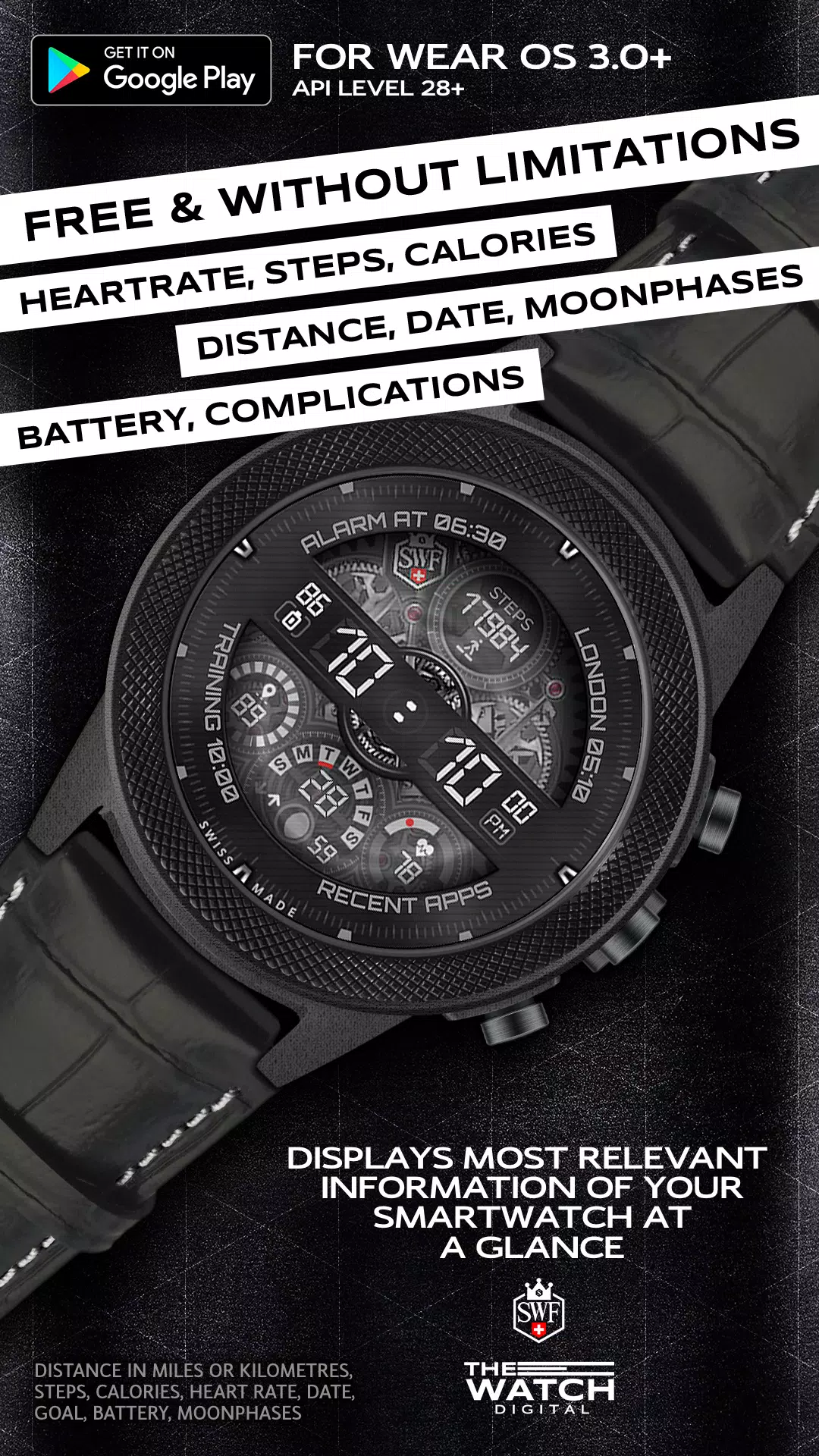 SWF Swiss Watch Face Store Screenshots