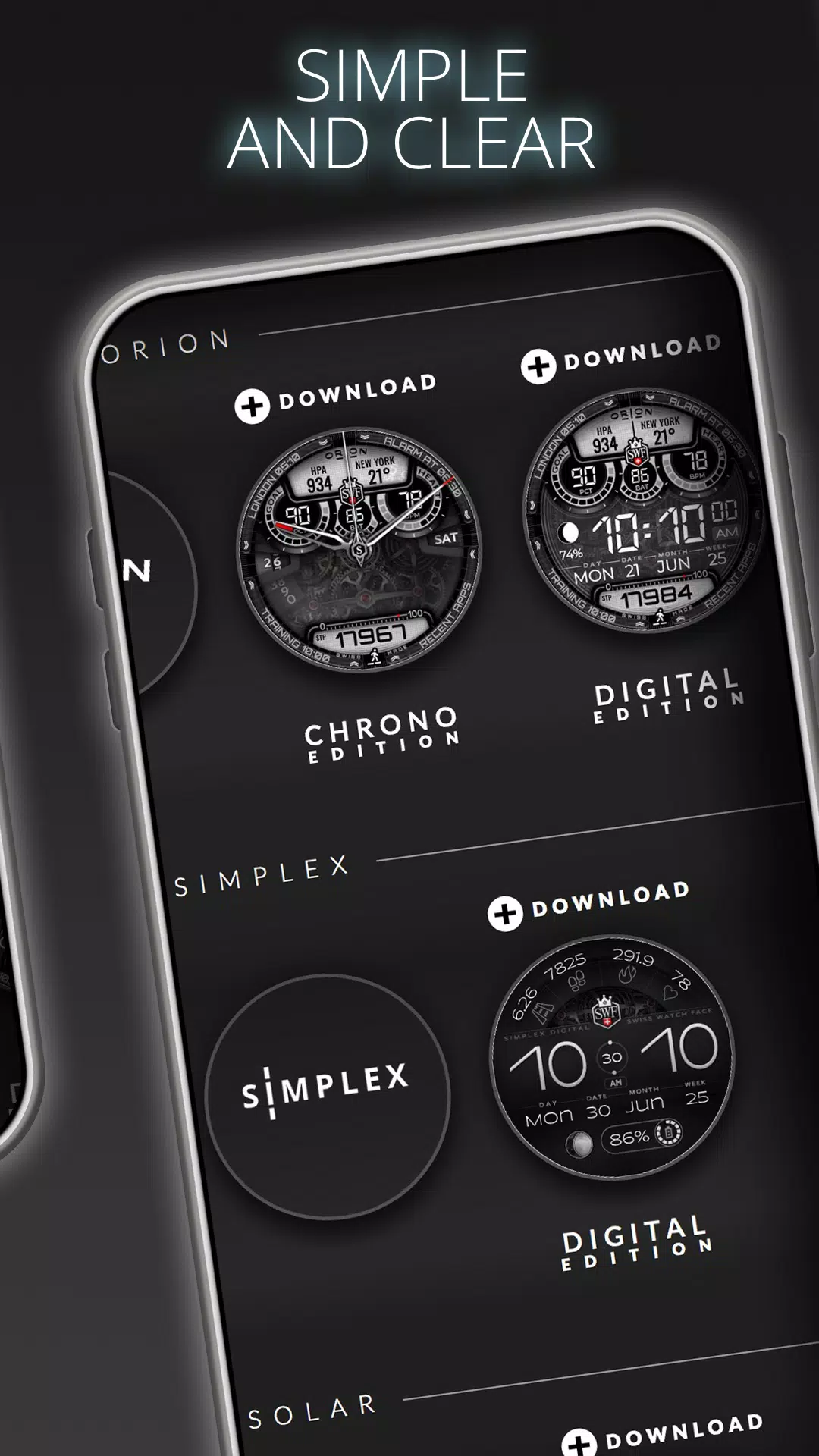 SWF Swiss Watch Face Store Screenshots