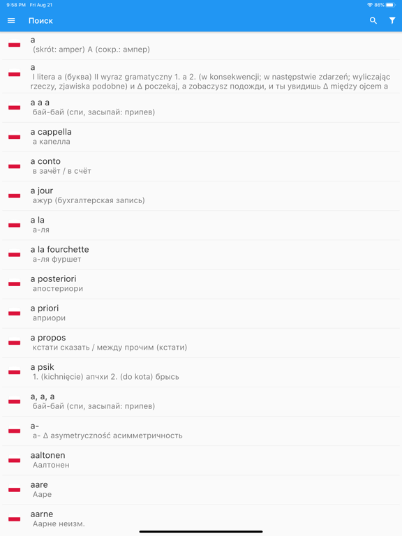 Польско-Русский Словарь iPad Screenshots