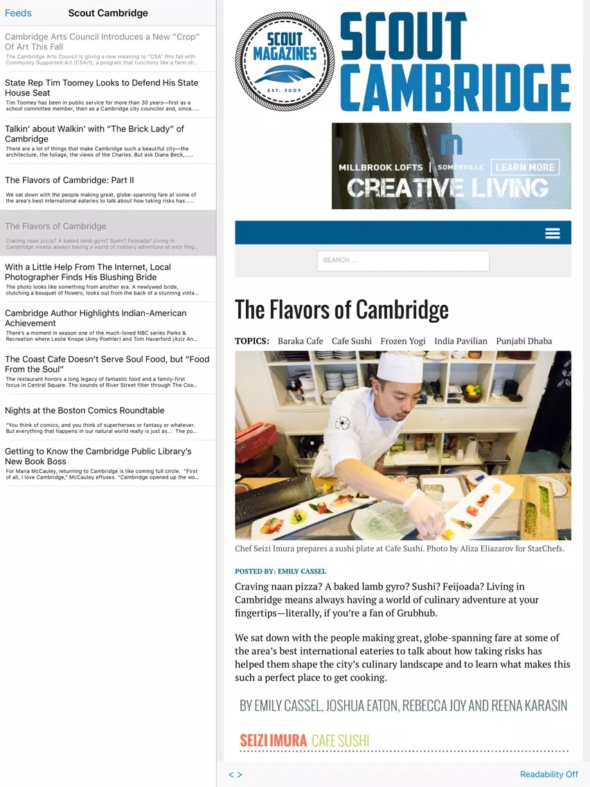 Cambridge MA iPad Screenshots