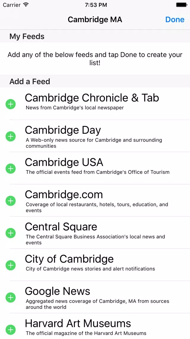 Cambridge MA Screenshots