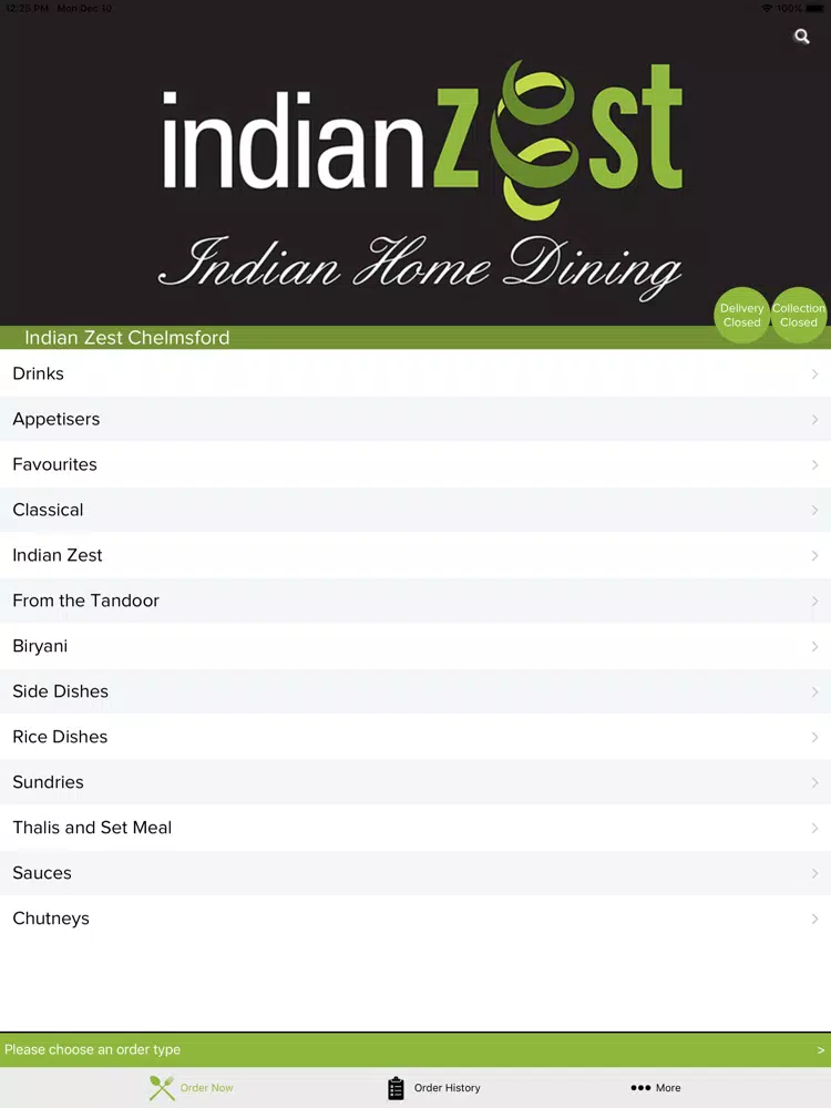 Indian Zest Chelmsford iPad Screenshots