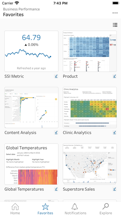 Tableau Mobile - Workspace ONE Screenshots