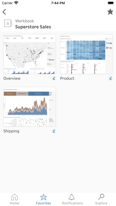Tableau Mobile - Workspace ONE Screenshots