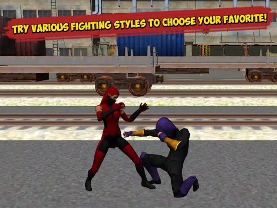 Capturas de tela do Ninja Kung Fu Street Fighting Challenge 3D iPad 