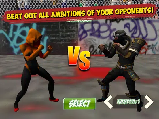 Capturas de tela do Ninja Kung Fu Street Fighting Challenge 3D iPad 