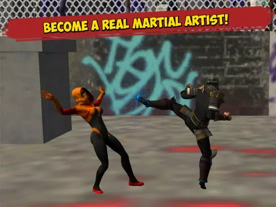 Capturas de tela do Ninja Kung Fu Street Fighting Challenge 3D iPad 