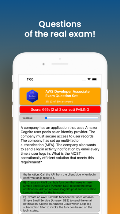 AWS Developer Associate Test Screenshots