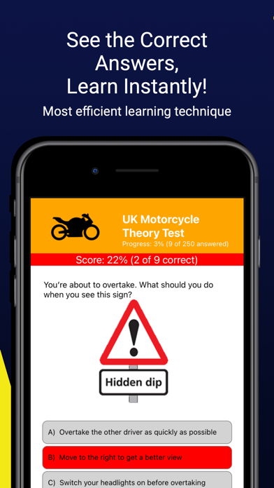 Motorcycle Theory Test Screenshots