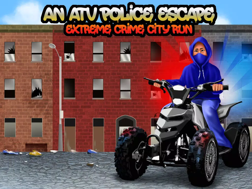 An ATV Police Escape: Extreme Crime City Run – Free HD Racing Game iPad 应用截图