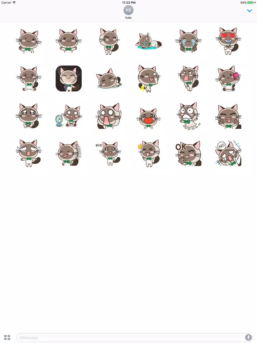 Animated Scarlett The Brown Cat Stickers iPad Screenshots
