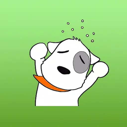 Bruno The White Dog In The Office Sticker Bruno The White Dog In The Office Sticker