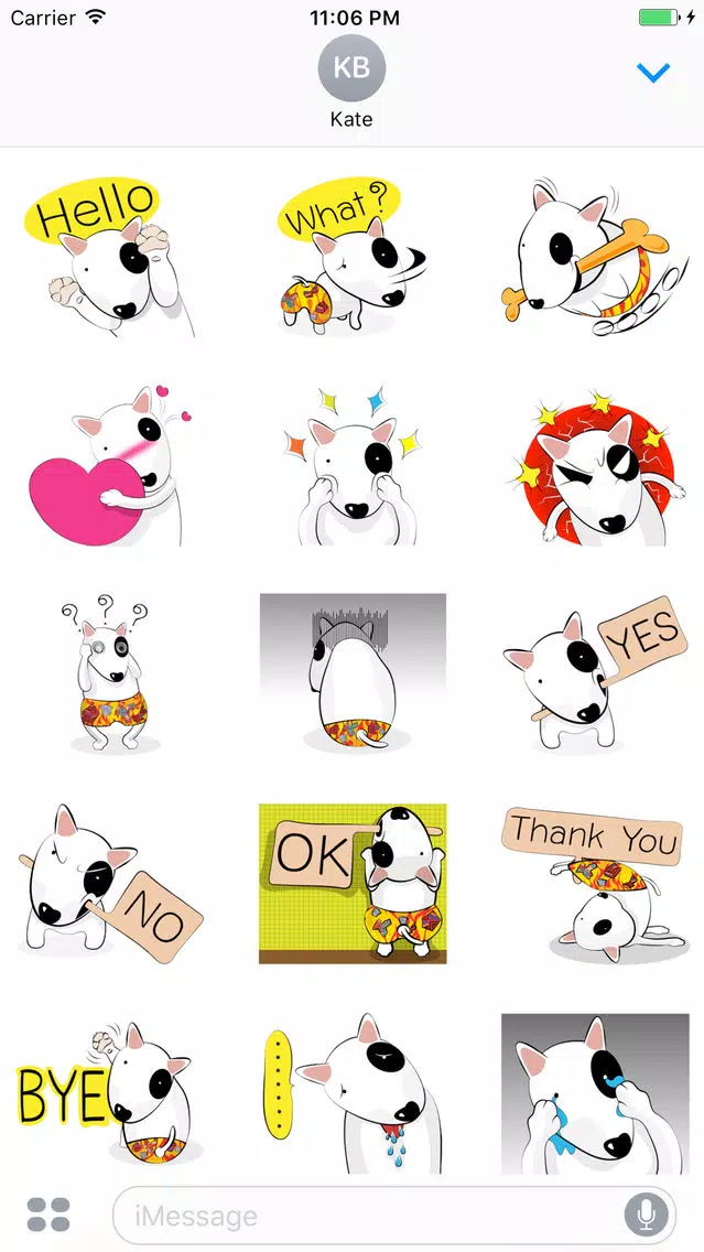 Raff The FUnny Dog Daily Life English Sticker Screenshots