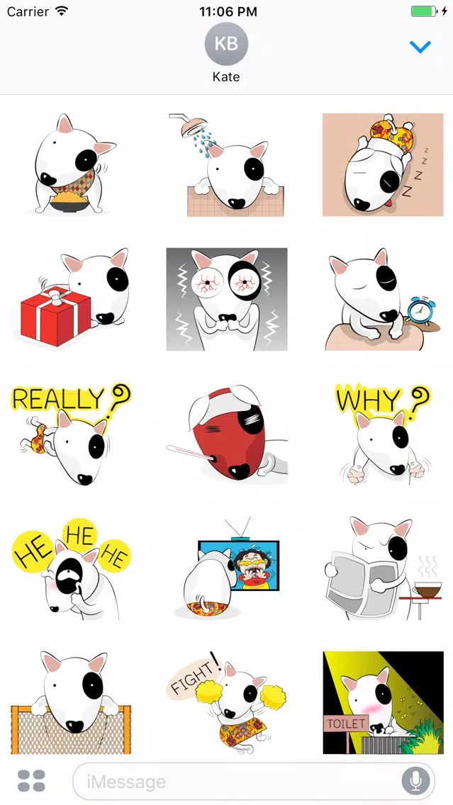 Raff The FUnny Dog Daily Life English Sticker Screenshots