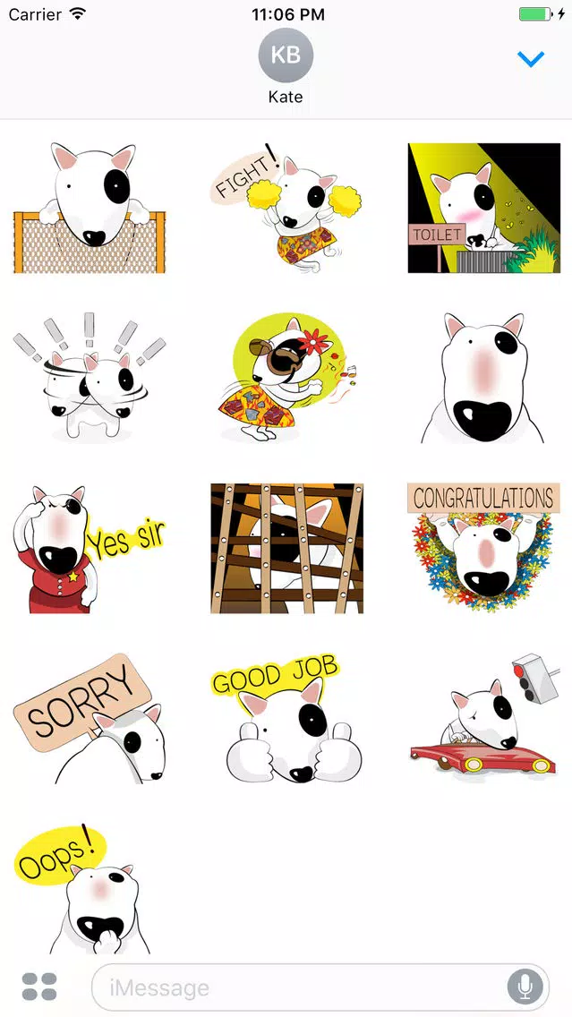Raff The FUnny Dog Daily Life English Sticker Screenshots